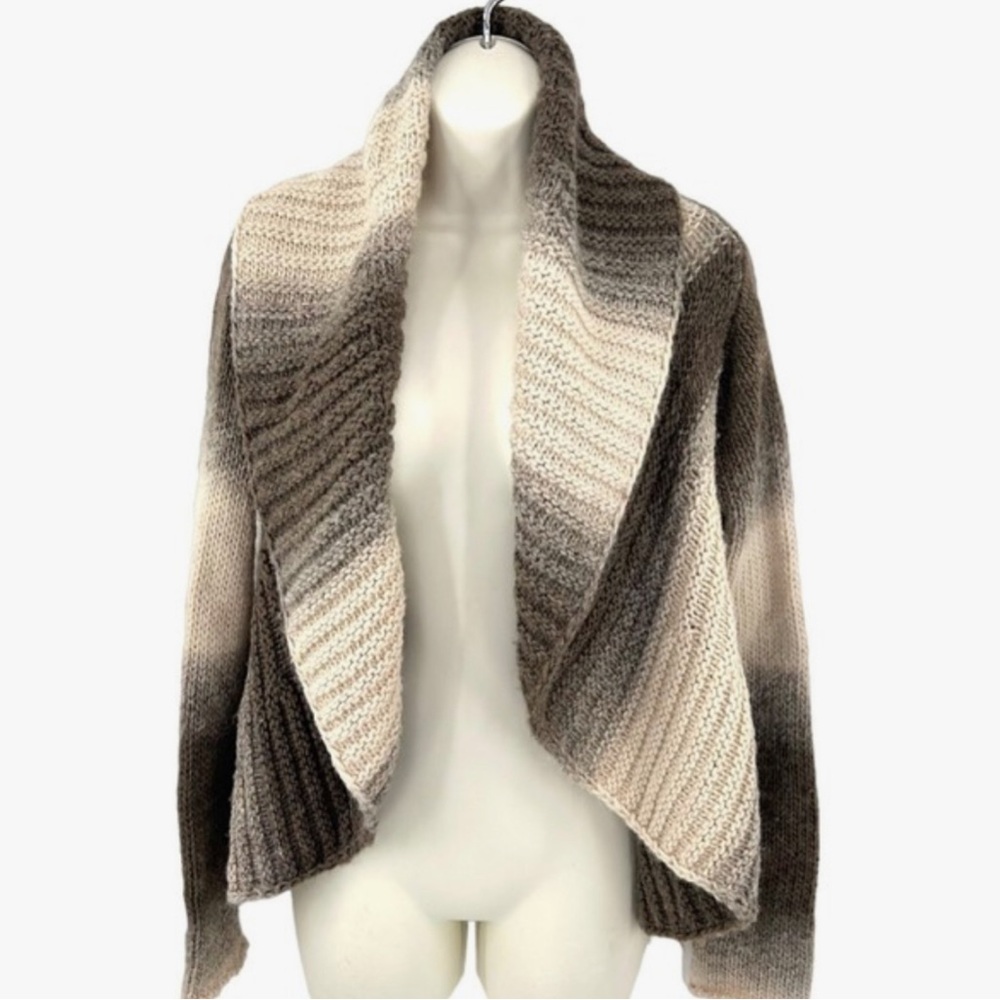 Y2K Designer Italian Wool Mohair Ombré Open Cardigan (EUC)